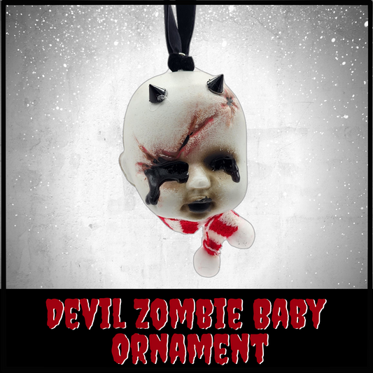 Devil Zombie Baby Ornament Creepmas Ornament Gothic Christmas Ornament punk rock holiday decor Gothmas ornament gift for horror fan