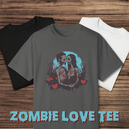 Zombie Love unisex tee gothic love tshirt gift for her valentine shirt for him couples shirt zombie shirt for her anniversary tee for couple