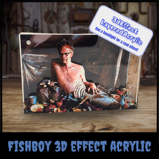 Fishboy 3D Effect Acrylic | House of a 1000 Corpses Collectible Display | Horror Movie Merch Gift| Layered Magnetic Acrylic Decor