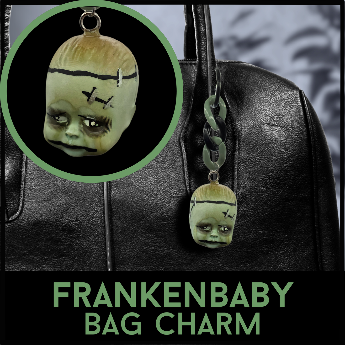 Frankenbaby Handmade Horror Bag Charm