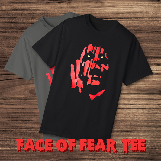 Face of Fear Tee unisex horror tshirt scary face shirt horror gift for him red horror tee gift for her oversized horror tee