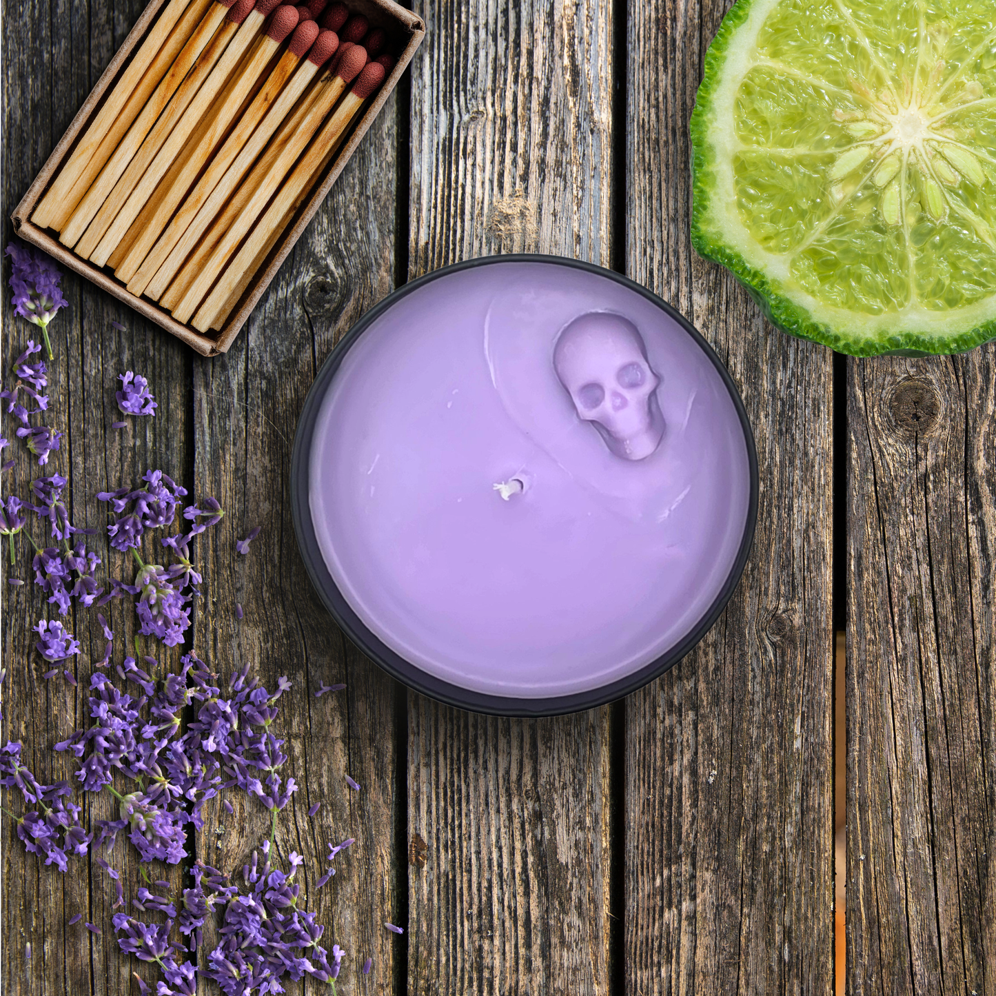 My Last Breath Horror Candle & Wax Melts | Lavender Bergamot Scent | Skull Candle | Gothic Home Decor | Spooky Gift Made in AZ