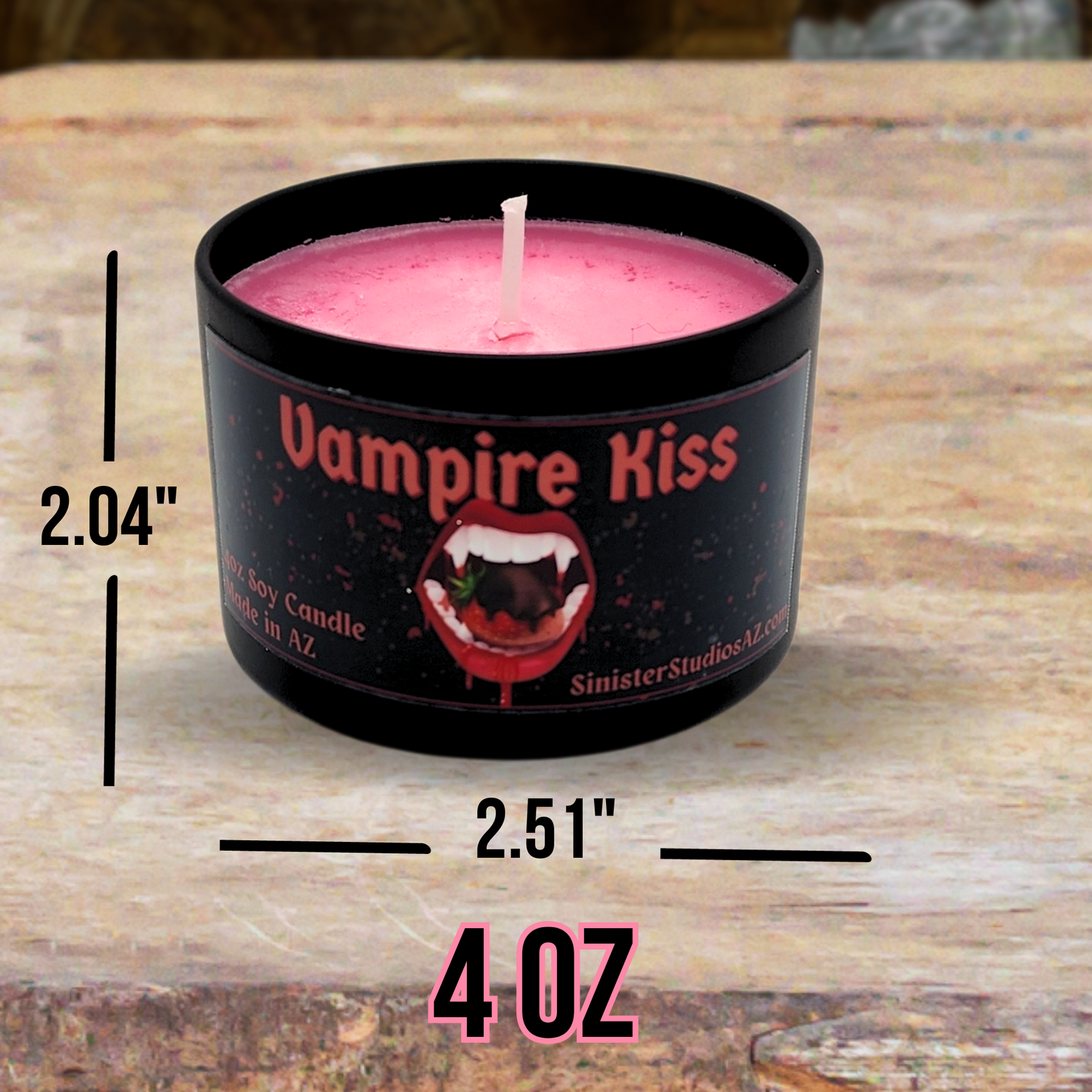 Vampire Kiss soy candle chocolate covered strawberry scented candle spooky candle housewarming gift home decor gift for her valentine gift