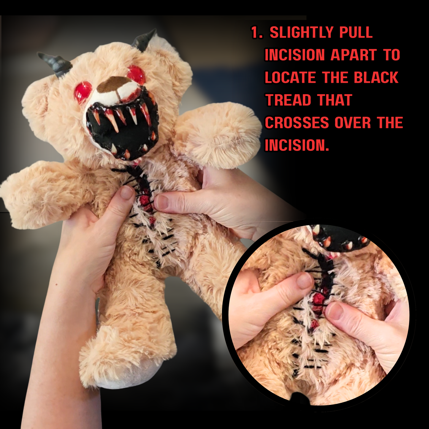 Sinister Stuff 'n' Stitch™ Demon Bear