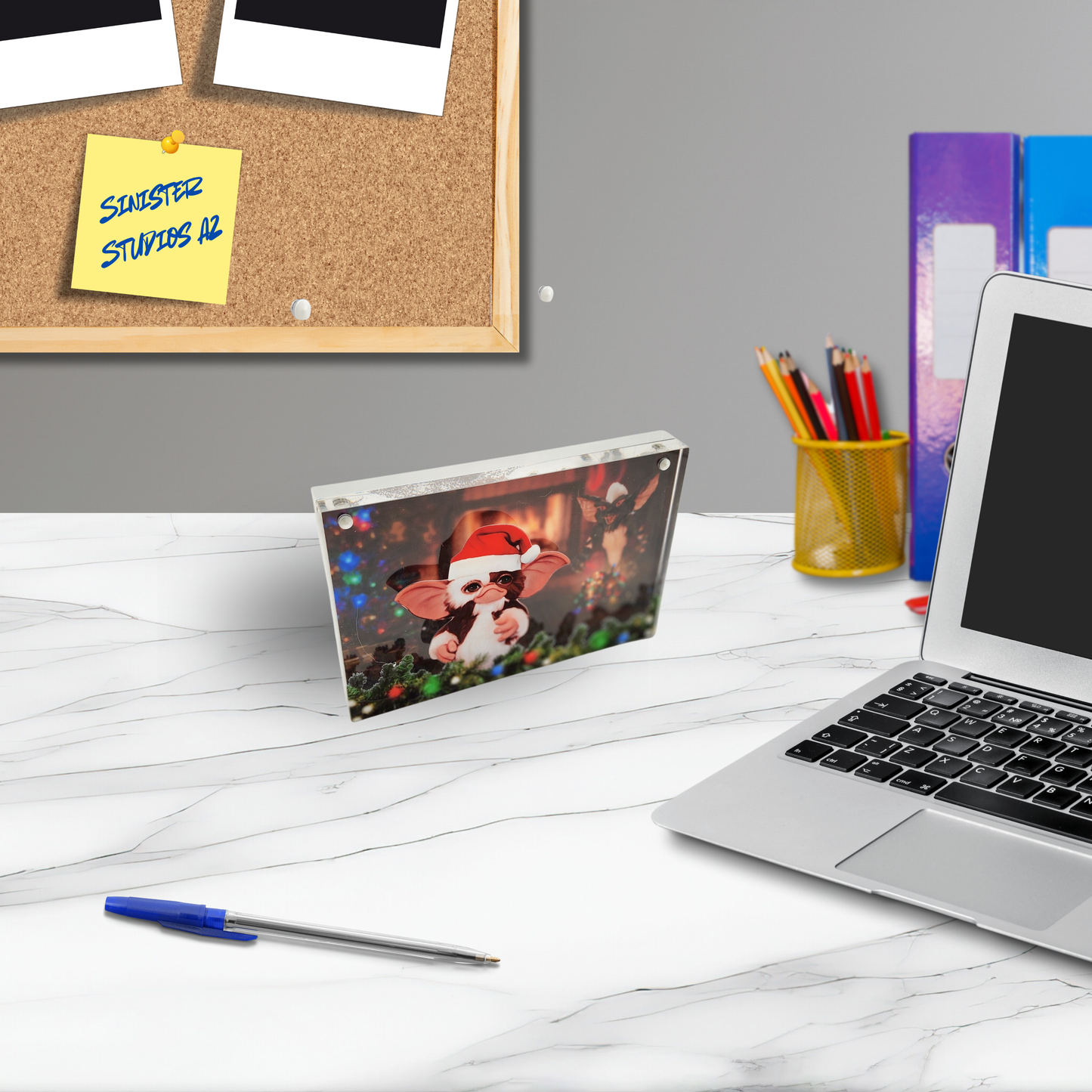 Gremlins Christmas 3D Layered Acrylic Display | Gizmo Holiday Horror Decor | Spooky Christmas Gift | Sinister Studios AZ