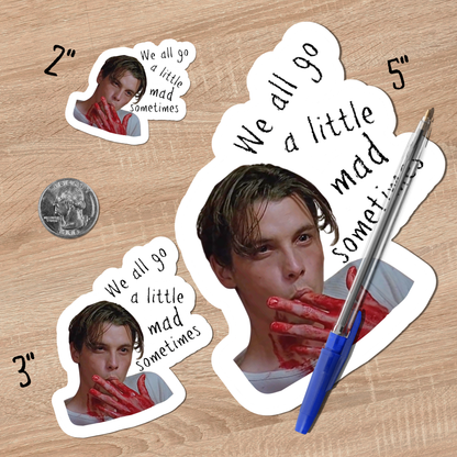 Billy Loomis kiss cut sticker vinyl decal Halloween Skeet Ulrich bloody hand sticker party favor sticker Scream gift horror vinyl sticker