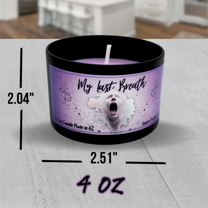 My Last Breath soy candle lavender scented candle macabre candle housewarming gift bergamot candle gothic home decor macabre gift for her