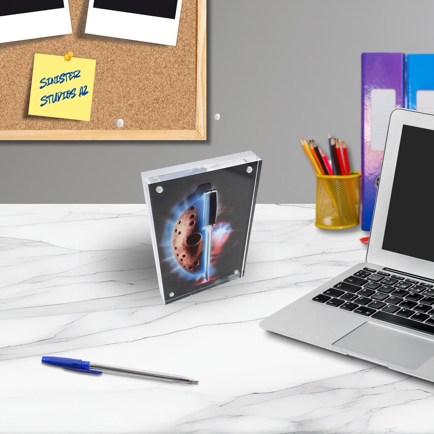 Friday the 13th Part 7 Jason Mask 3D Effect Acrylic Display Horror Collectible Autograph Ready Convention Signable Display Pre Order