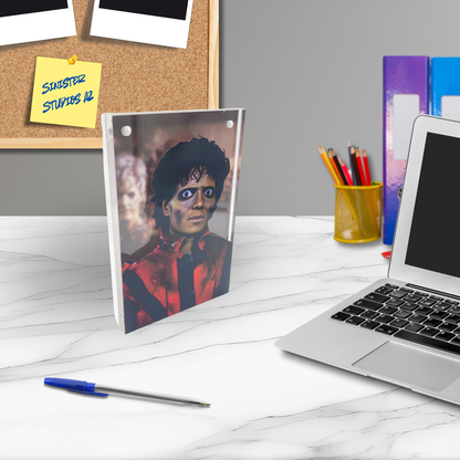 Thriller 3D effect Layered acrylic magnetic image horror movie gift magnetic photo frame Michael Jackson photo acrylic gift for horror fan