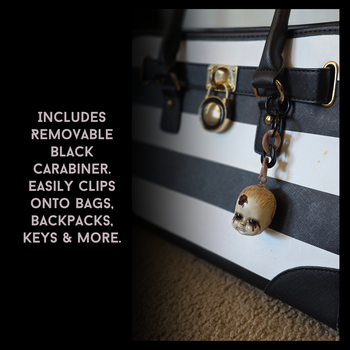 Zombie Baby Bag Charm | Handmade Horror Purse Charm