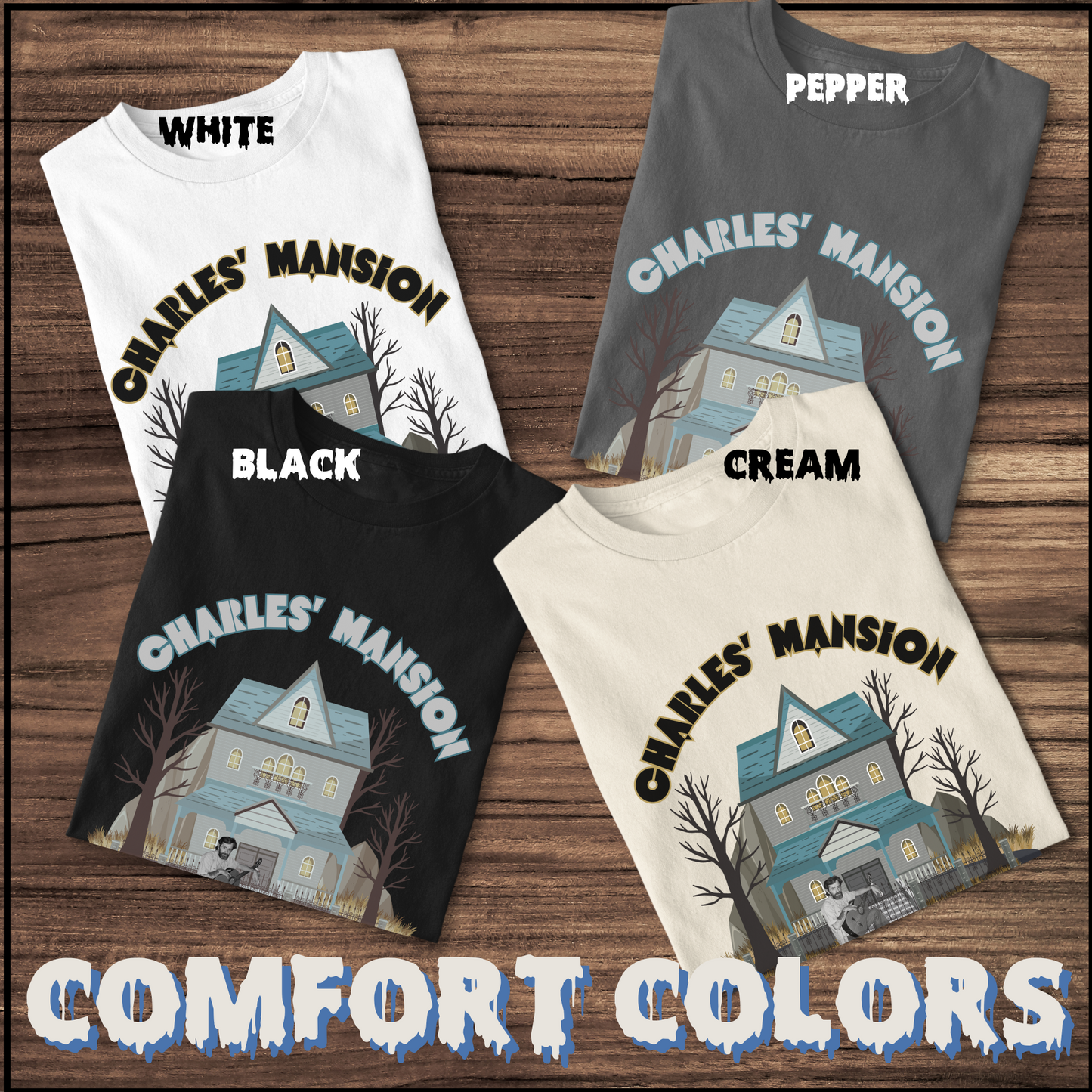 Charles' Mansion tee unisex dark humor horror tshirt for her Charles Manson tee gift true crime punk tee for him serial killer tshirt gift