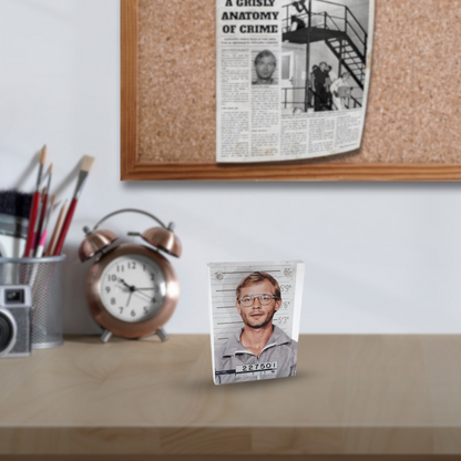 Jeffrey Dahmer Killer Acrylic Mugshot serial killer mugshot home decor true crime office decor serial killer gift