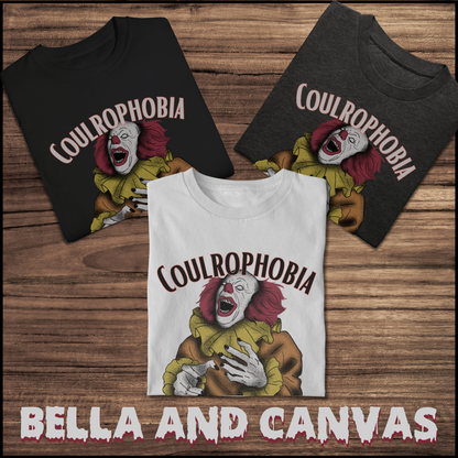 Coulrophobia tee Fear of clowns unisex horror tshirt for her birthday gift creepy clown tee gift psychology student tee for her circus phobia gift