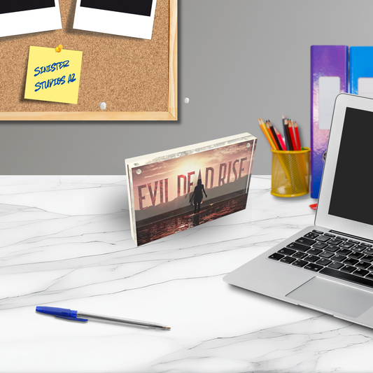 Evil Dead Rise 3D Effect Acrylic Display Horror Movie Collectible Signable Art Autograph Ready Display w/ Optional LED Base