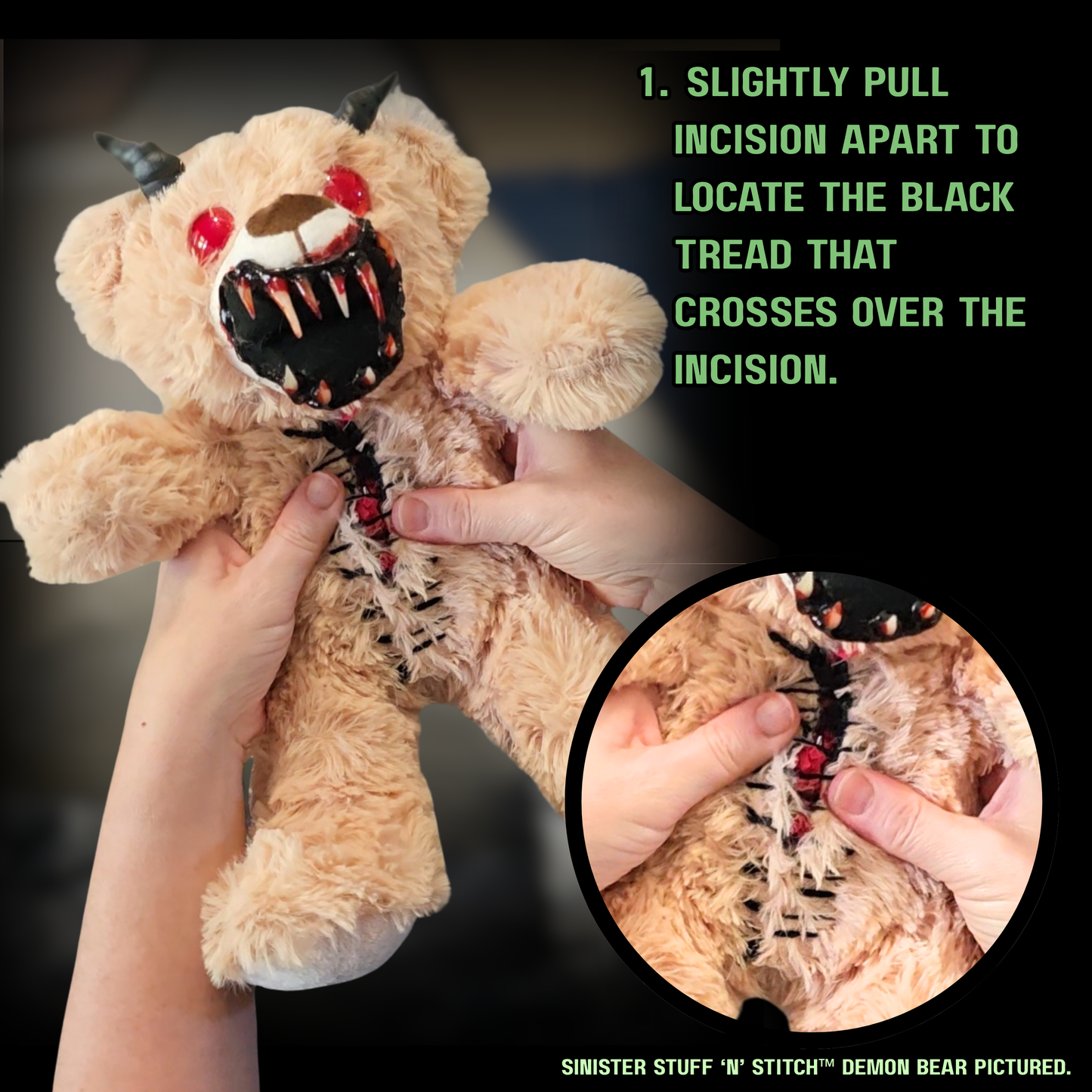 Sinister Stuff 'N' Stitch™ Possessed Bear Plush