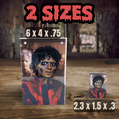 Thriller 3D effect Layered acrylic magnetic image horror movie gift magnetic photo frame Michael Jackson photo acrylic gift for horror fan