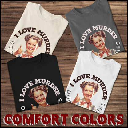 I Love Murder Documentaries tee unisex dark humor tshirt for her funny true crime tee gift documentary tee for her graphic true crime tshirt