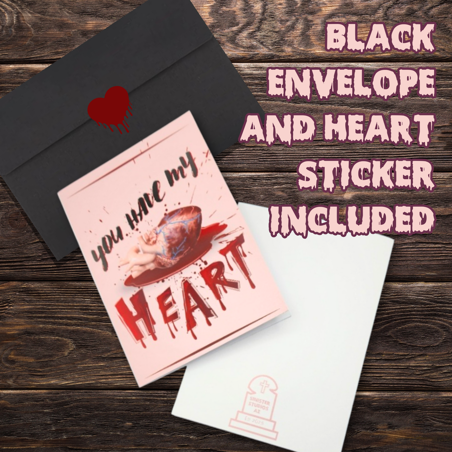 You Have My Heart Valentines Day card gory valentine card gift anniversary card for him dark humor love card Horror Valentine card for her