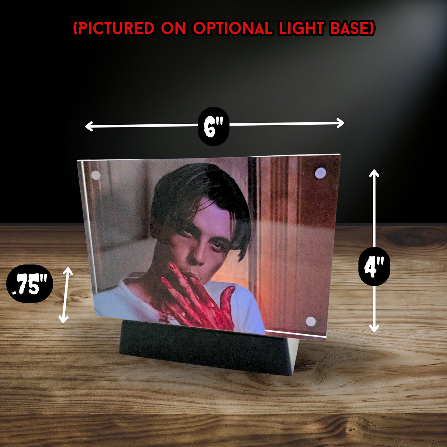 Billy Loomis 3D Effect Acrylic Horror Decor, Scream Inspired Desk Display, Layered Acrylic Slasher Art with Optional Light Base