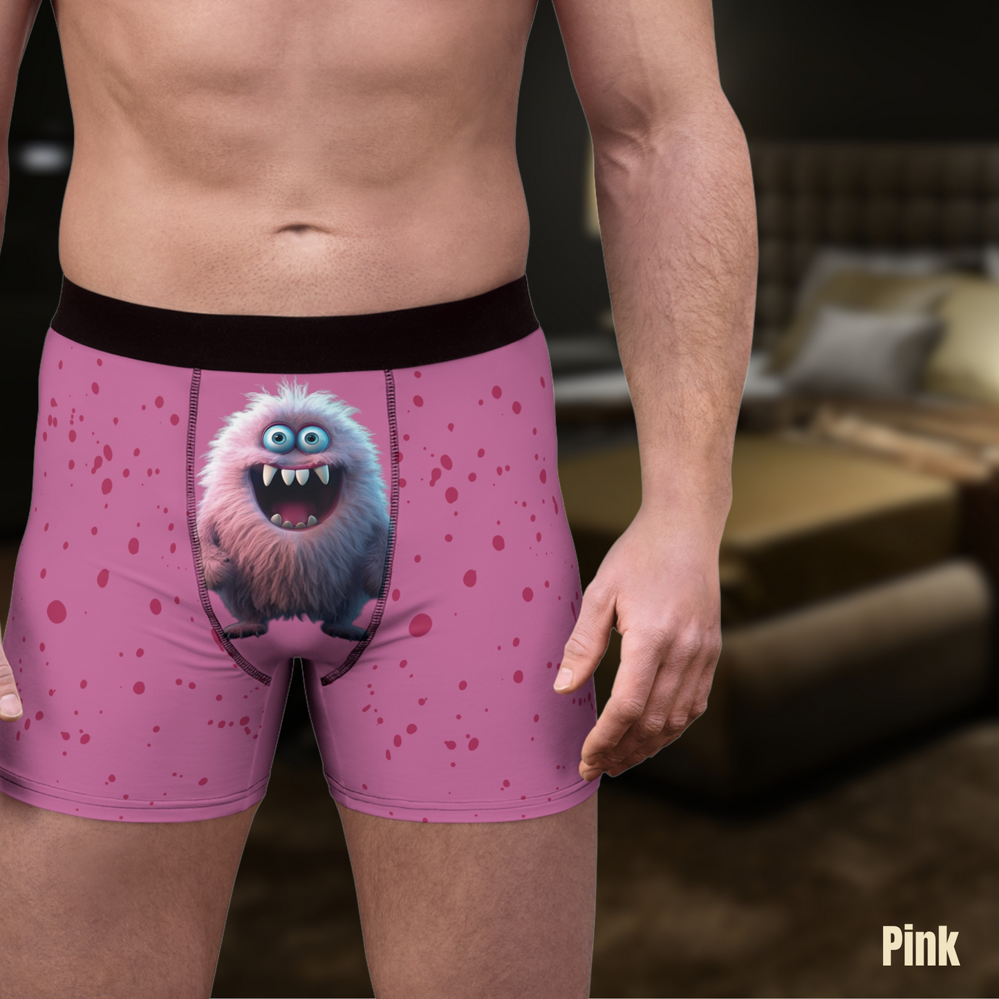 Furry Crotch Monsters funny boxer briefs gift for him bachelor party gift anniversary for him funny gag gift underwear (Copy)