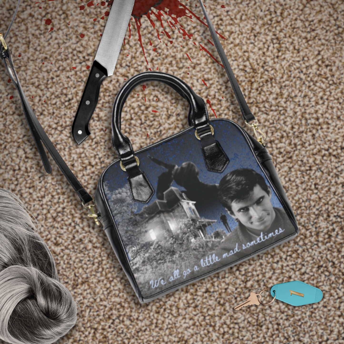 Norman handbag Psycho purse horror movie fan gift for her horror crossbody bag classic horror handbag gift Horror shoulder bag birthday gift