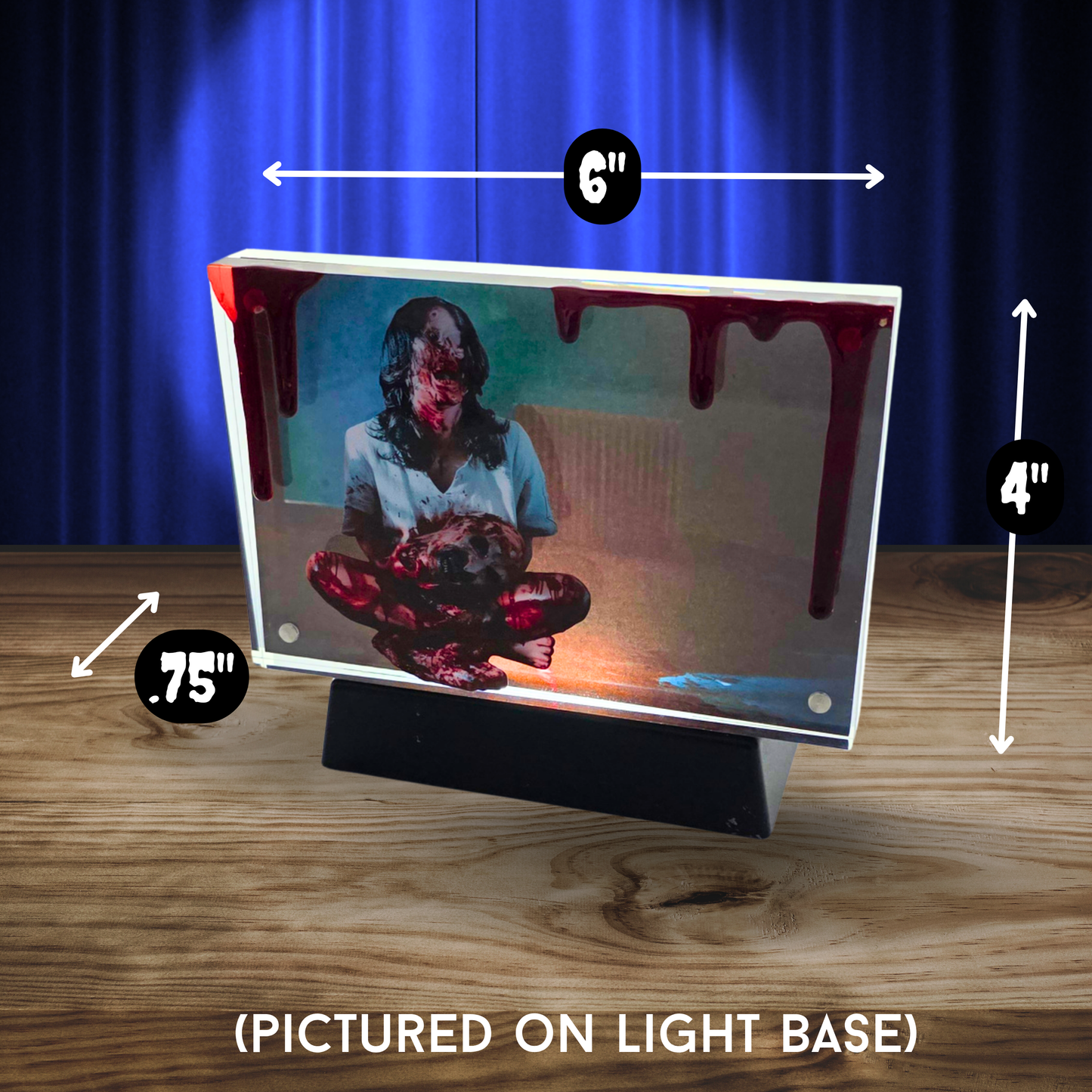 Rebirth of Art Terrifier Inspired 3D Effect Acrylic Display 4x6 Horror Collectible Art Autograph Ready Signable Display Horror Convention Pre Order