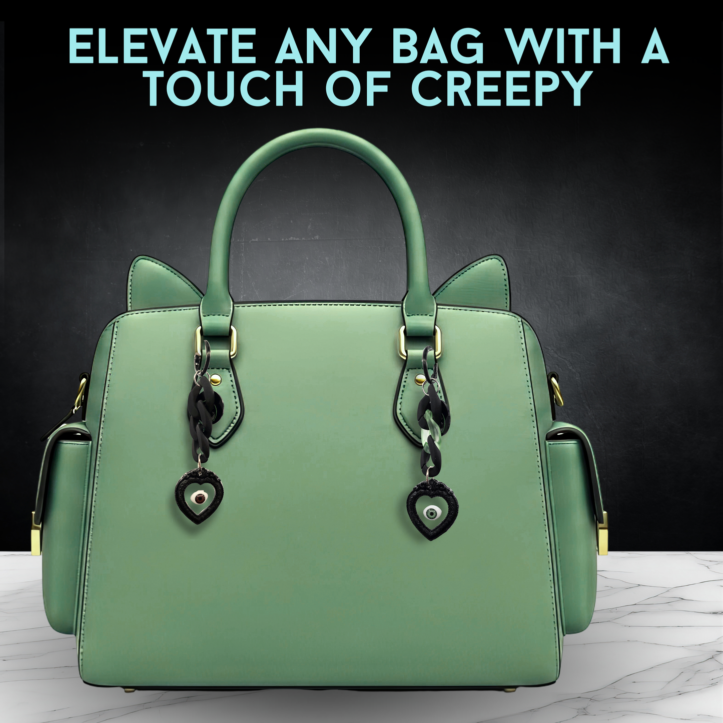 I'm Watching You Eye Bag Charm | Handmade Gothic Purse Charm