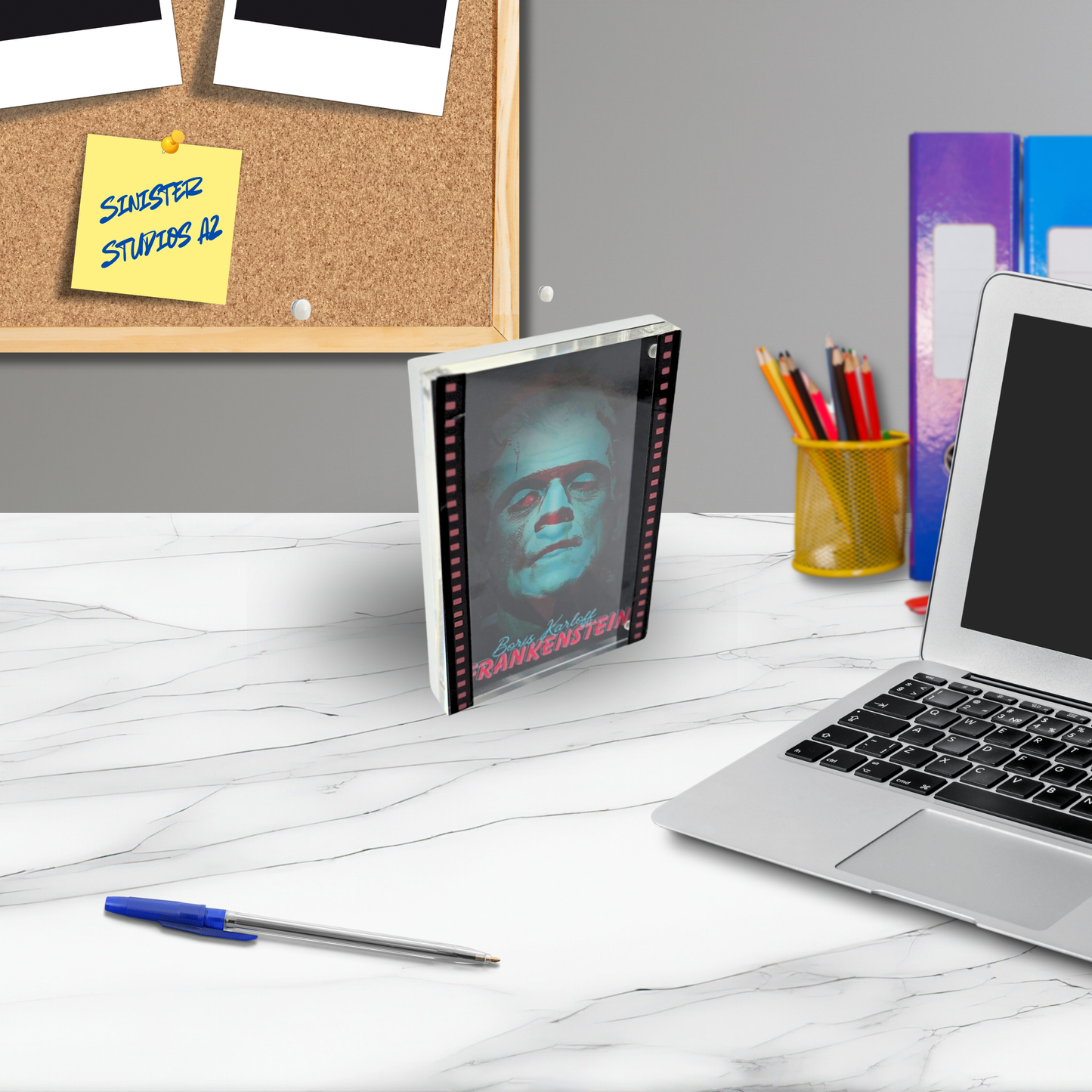 Frankenstein 3D Effect Acrylic – Color Reactive Boris Karloff Monster Illusion Art Display with Optional RGB LED Light Base