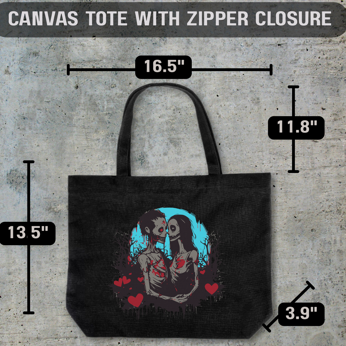 Zombie Love Bag Collection – Gothic Tote, Makeup Pouch & Mini Stash Case