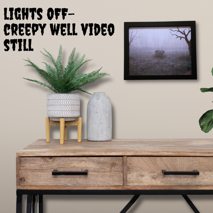 Cursed Light-Up Haunted Frame | Samara Ring-Inspired Horror Decor | Well Scene Turns Creepy When Lit | Made by Sinister Studios AZ
