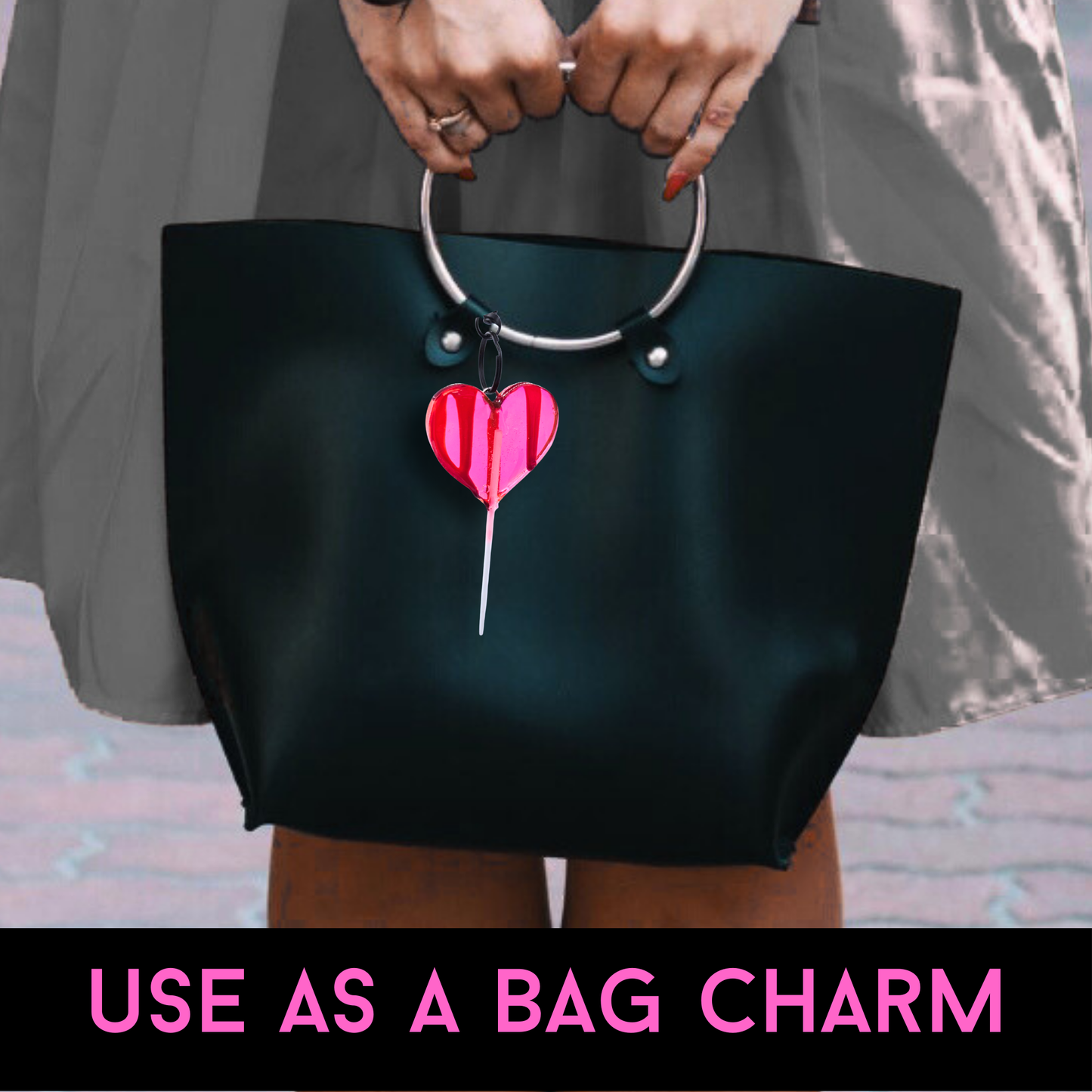 My Heart Bleeds for You Sinister Love Lolli Keychain, Bloody Heart Resin Charm, Gothic Valentine Gift, Horror Bag Charm Accessory