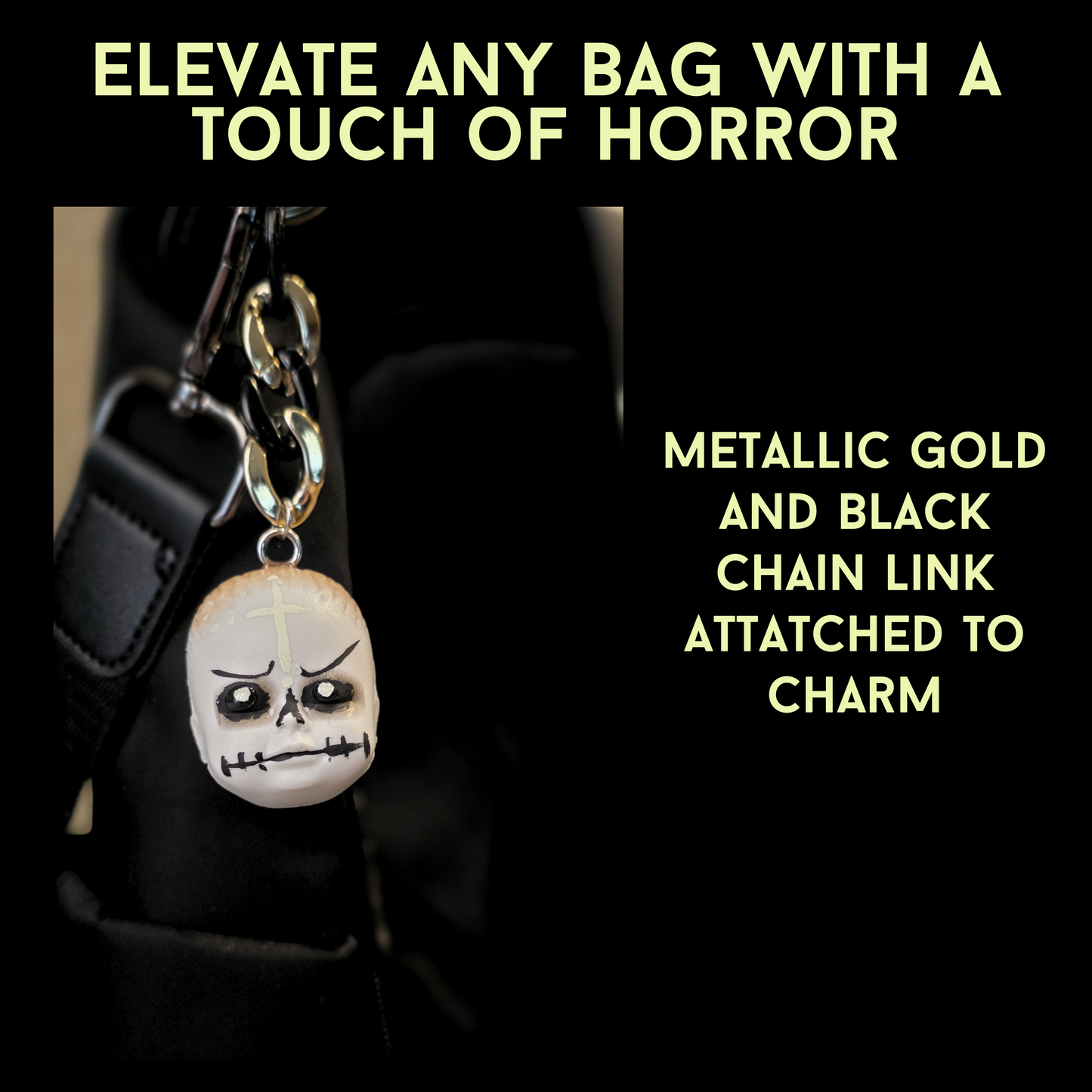 Voodoo Baby Bag Charm | Handmade Horror Purse Charm