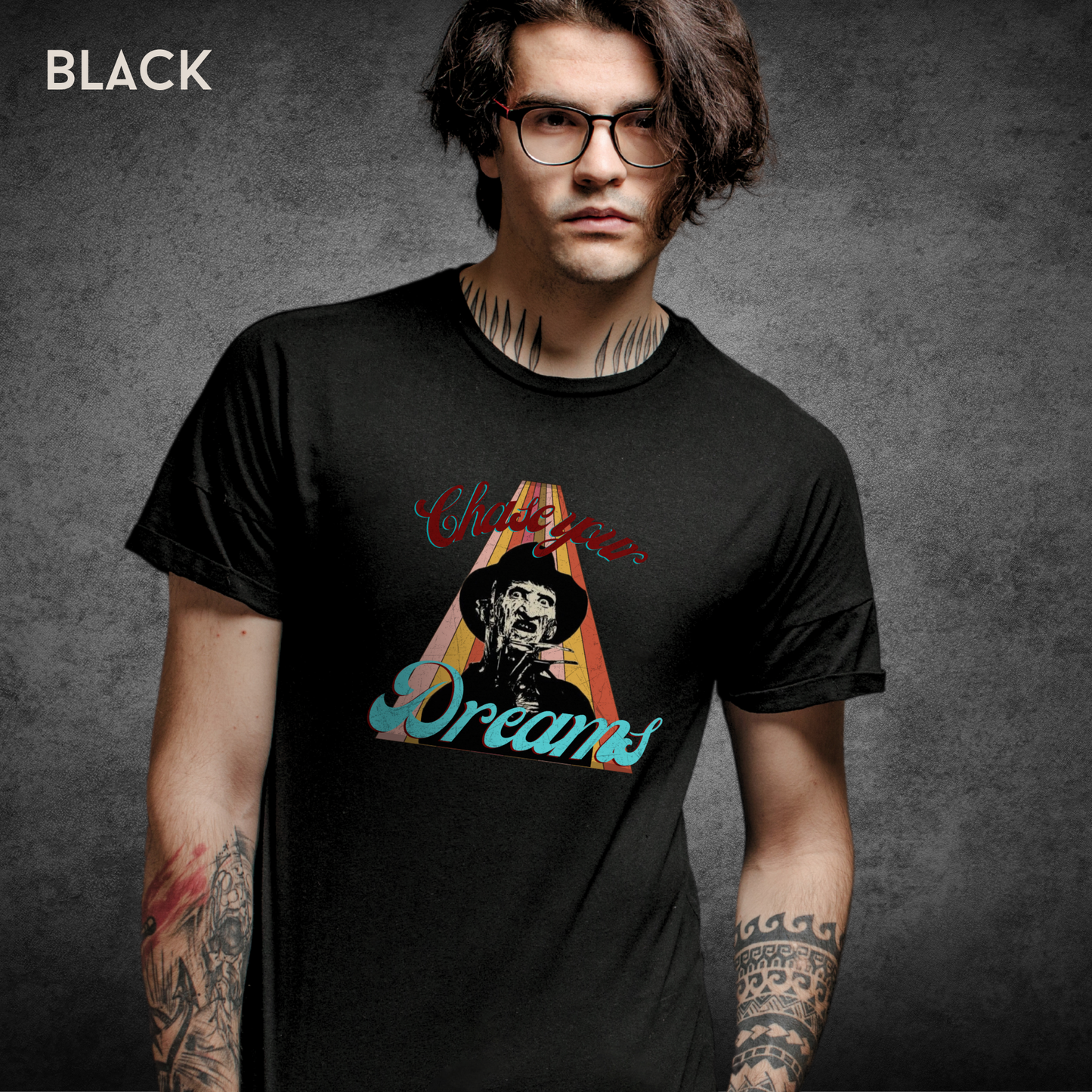 Chase Your Dreams Unisex Horror Tee | Comfort Colors 1717 Shirt | Retro Slasher Graphic T Shirt | Horror Movie Inspired Apparel