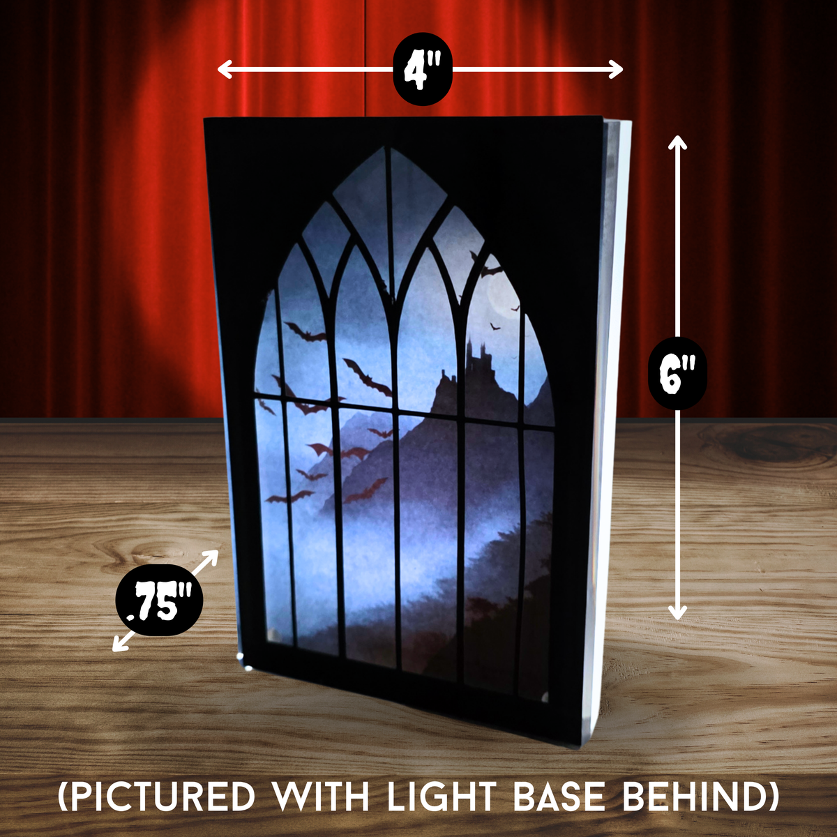 Transylvania Window 3D Effect Acrylic Gothic Castle Décor