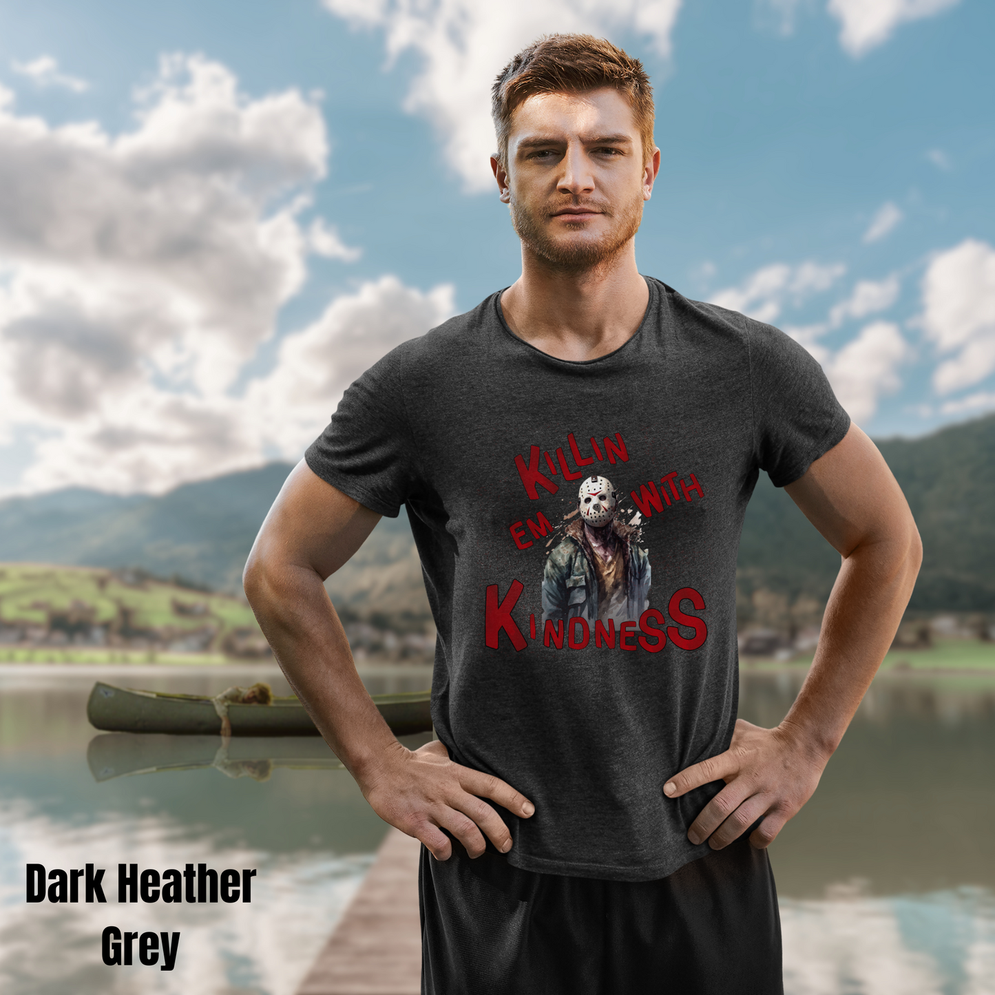 Killin' 'em with Kindness tee unisex horror tshirt for her camp crystal lake tee gift Friday the 13th tee for her horror graphic tee Jason Voorhees horror tshirt
