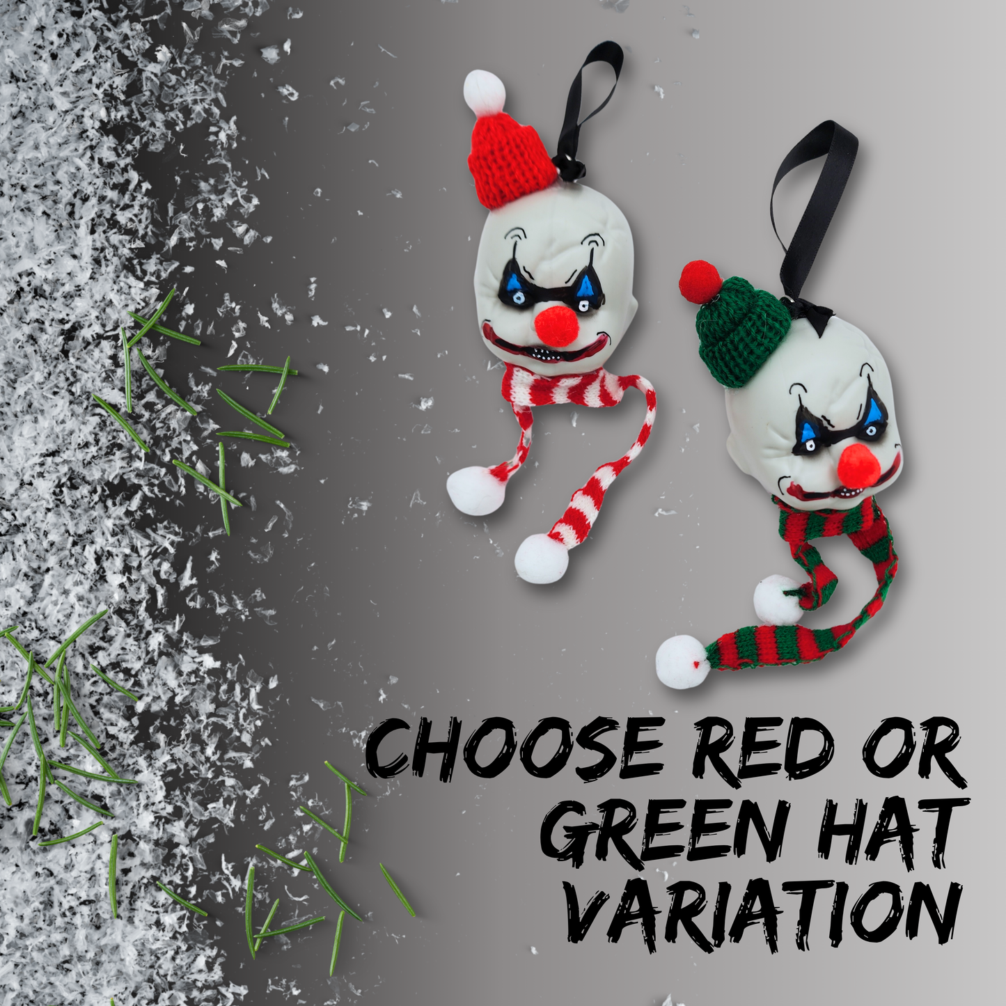 Evil Clown Baby Ornament | Evil Clown Horror Christmas Decoration | Hand Painted Creepy holiday Ornament | Gothic Creepmas Décor AZ