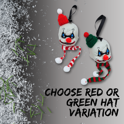 Evil Clown Baby Ornament | Evil Clown Horror Christmas Decoration | Hand Painted Creepy holiday Ornament | Gothic Creepmas Décor AZ