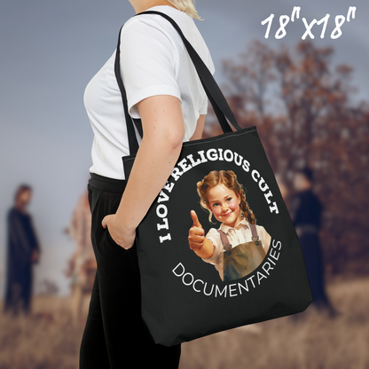 I Love Religious Cult Documentaries Tote Bag true crime tote bag gift for her birthday cult bag true crime gift reusable tote bag for cult documentary fan