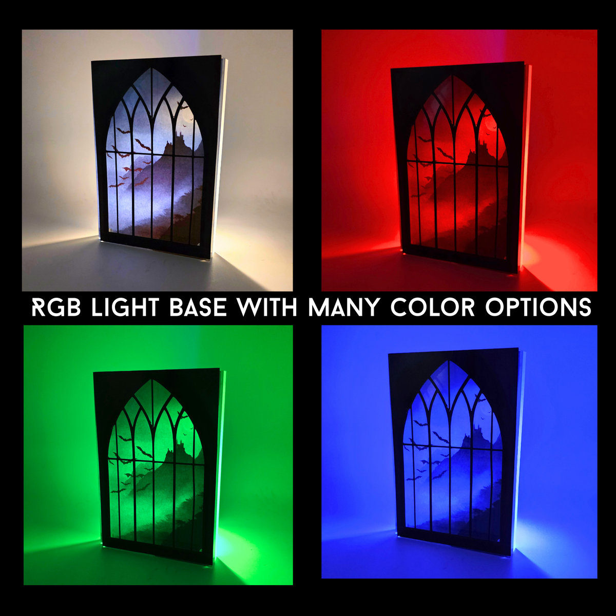 Transylvania Window 3D Effect Acrylic Gothic Castle Décor