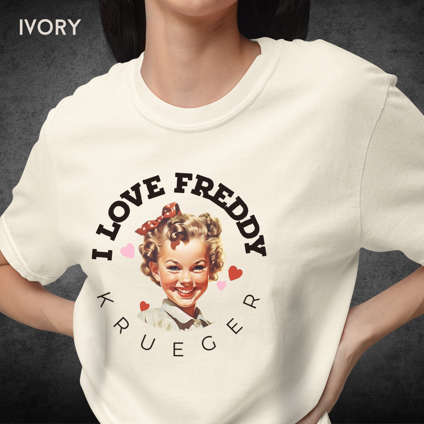 I Love Freddy Krueger Unisex Horror Tee Comfort Colors 1717 | Nightmare on Elm Street Shirt | Slasher Valentine Tee