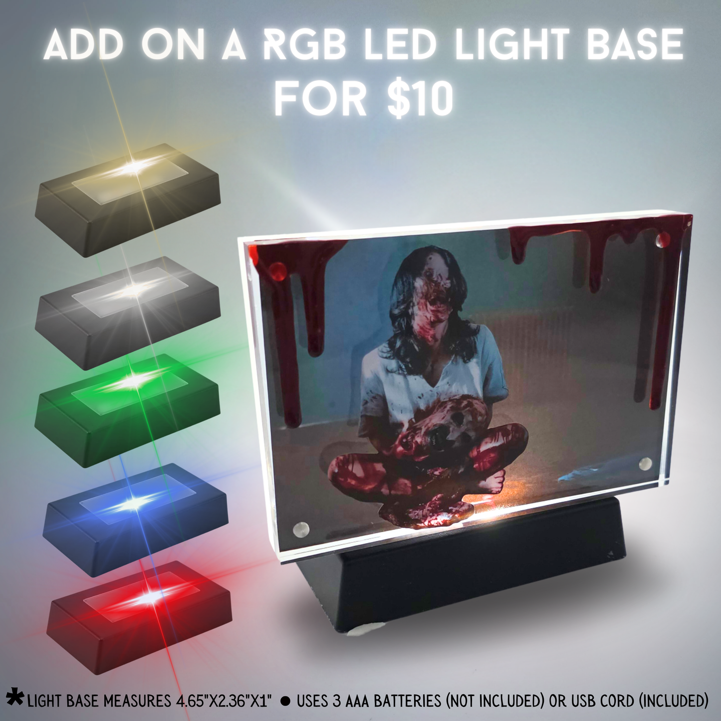 Rebirth of Art Terrifier Inspired 3D Effect Acrylic Display 4x6 Horror Collectible Art Autograph Ready Signable Display Horror Convention Pre Order