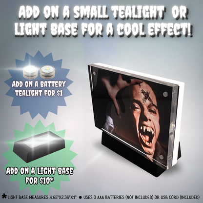 Evil Ed 3D Effect Acrylic – Fright Night Vampire Battle Display | Autograph Display Art | Horror Collectible by Sinister Studios AZ
