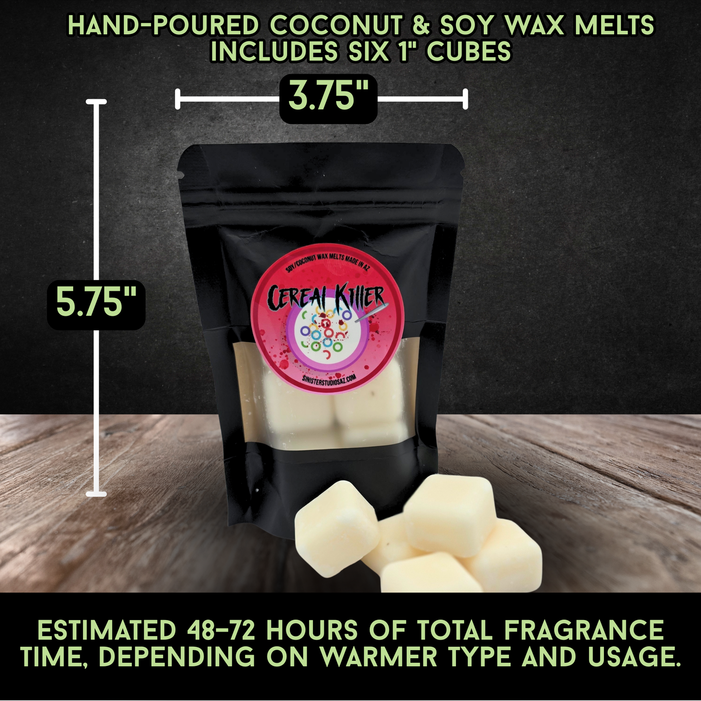 Cereal Killer Horror Candle & Wax Melts | Nostalgic Fruit Cereal Scent | Creepy Kitchen Decor | Funny Horror Gift | Made in AZ