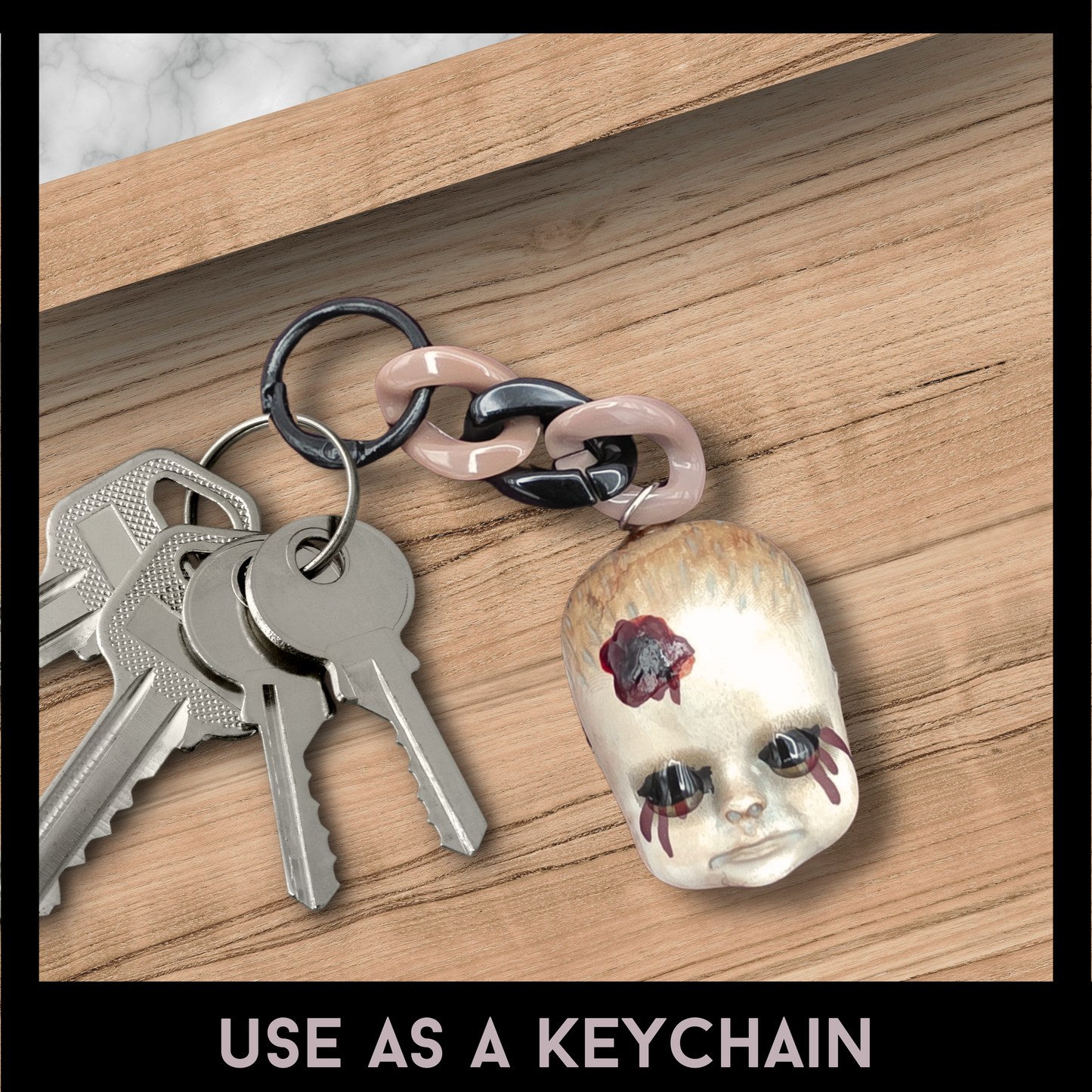 Zombie Baby Bag Charm | Handmade Horror Purse Charm