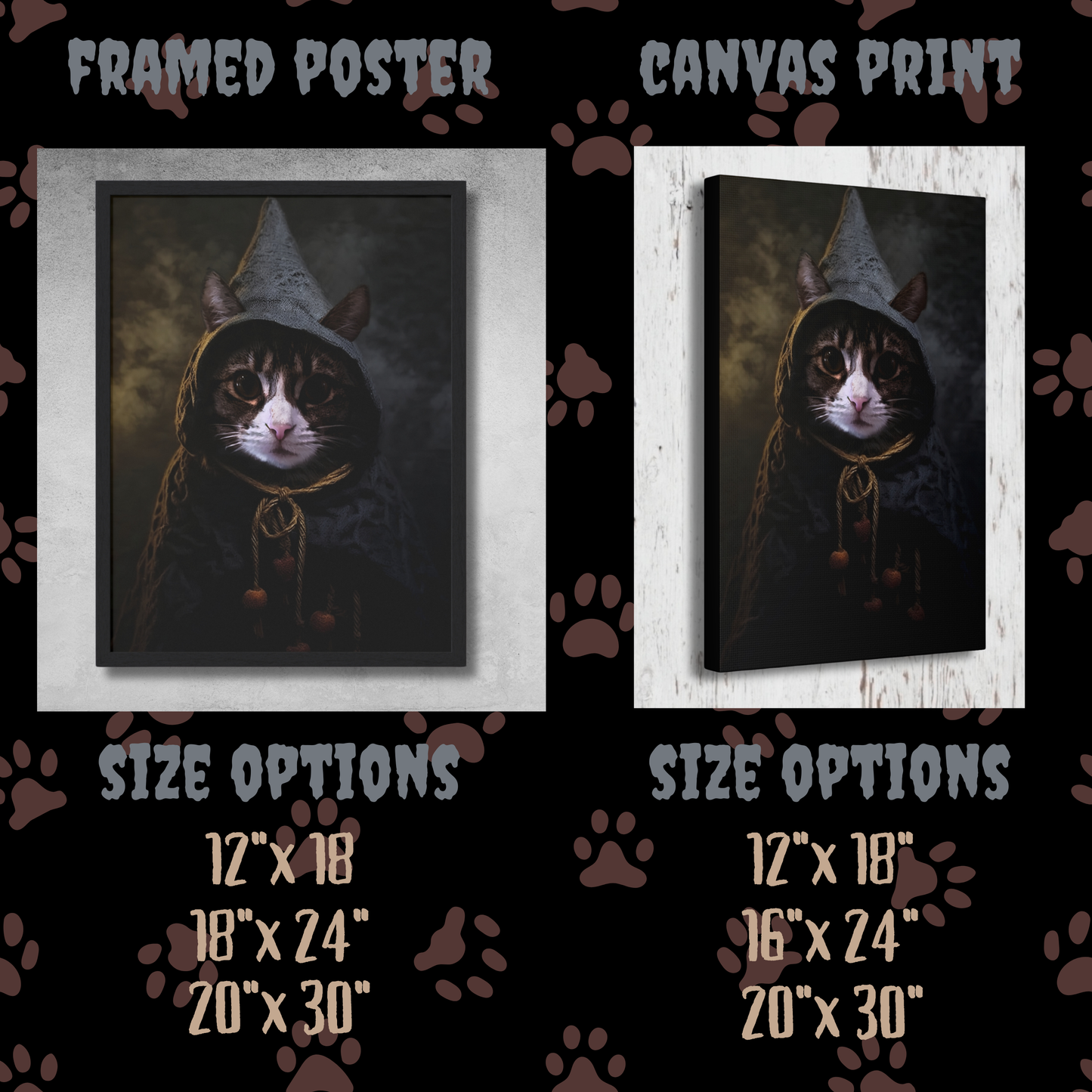 The Mystic Custom Creepy Pet Portrait Personalized Pet portrait digital download killer pet portrait gift for