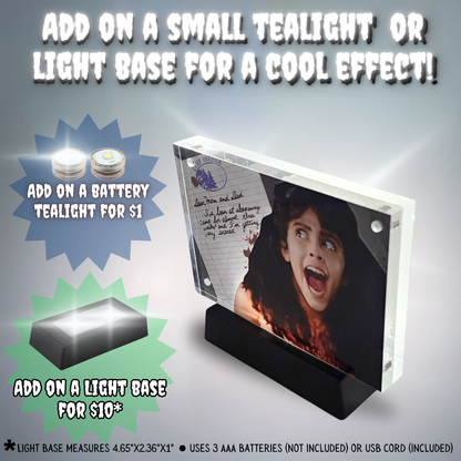 Sleepaway Camp 3D Effect Acrylic | Angela Horror Ending Scene | Cult Classic Camp Movie Collectible | Horror Decor by Sinister Studios AZ