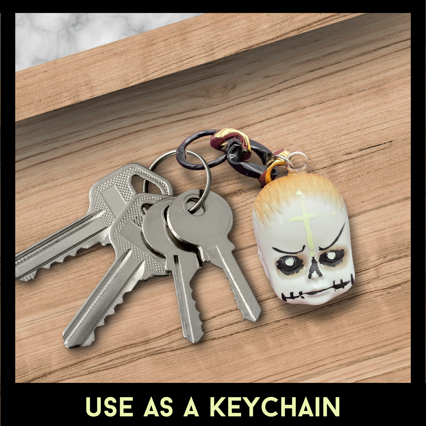 Voodoo Baby Bag Charm | Handmade Horror Purse Charm