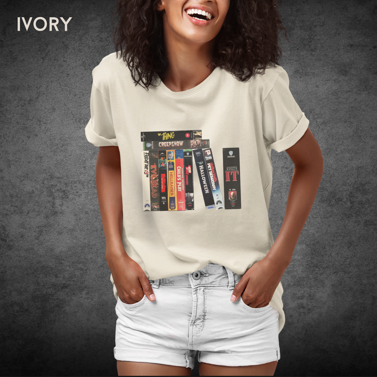 Retro Horror VHS Unisex Tee Comfort Colors 1717 | Vintage Slasher Movie Shirt | Horror VHS Tape Graphic Tee