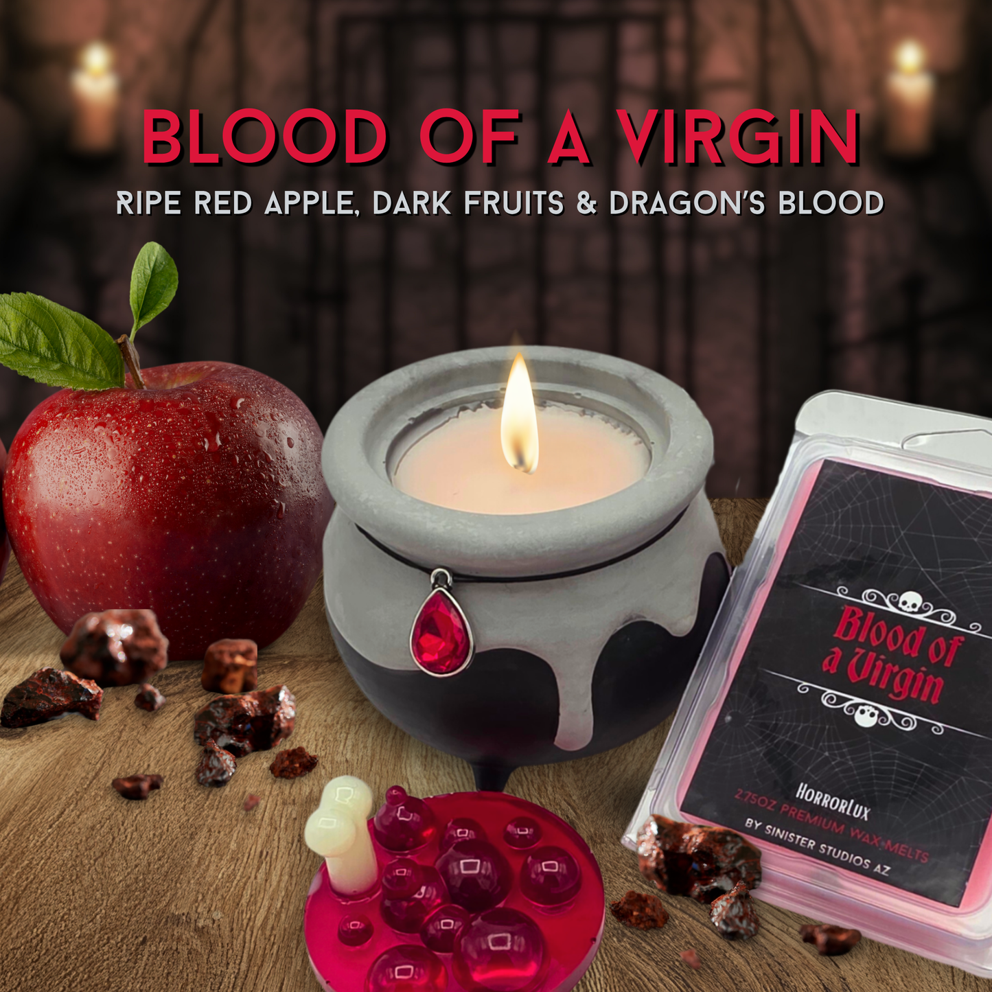 Handmade Cauldron Candle & Wax Melts | Gothic Witch Candle