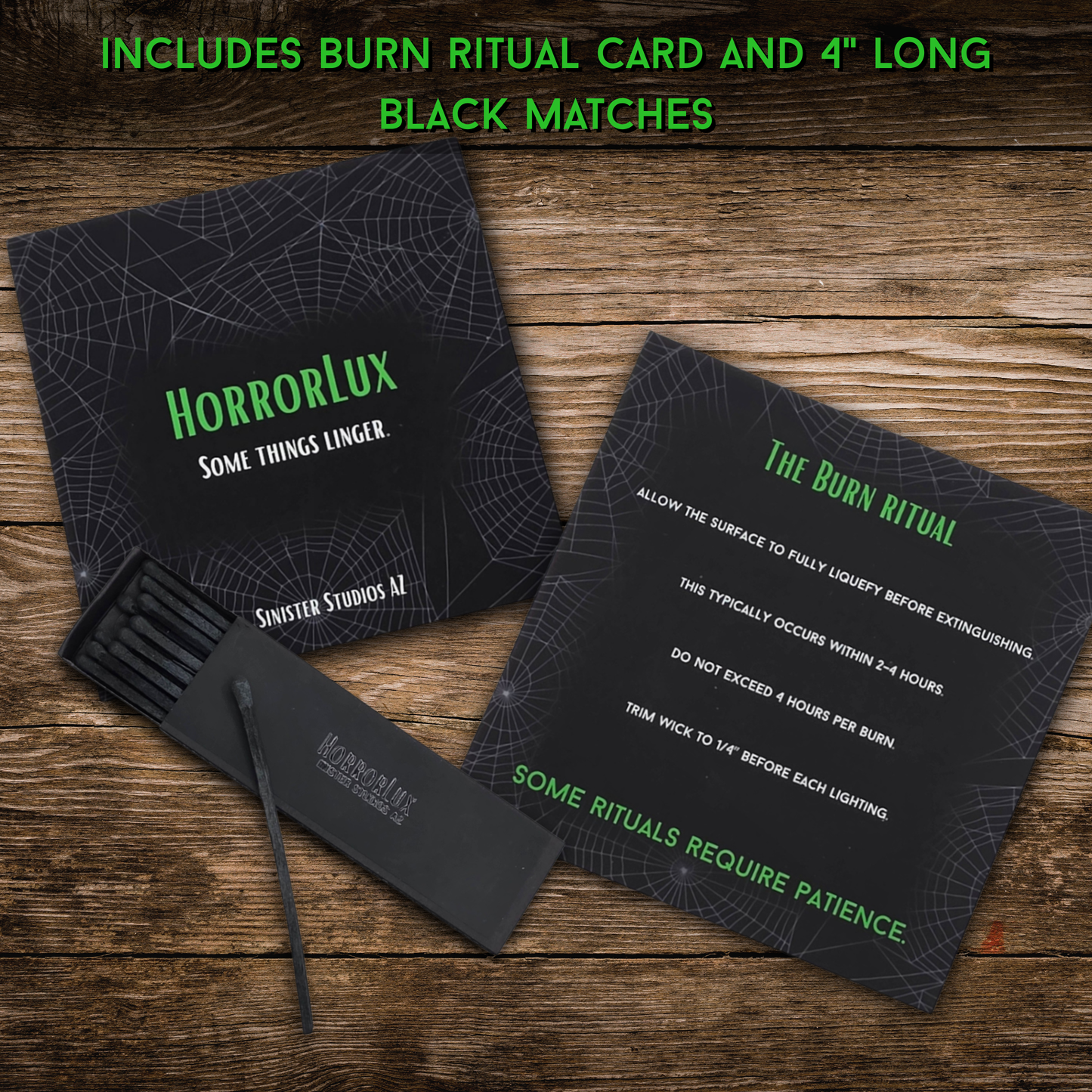 Dead and Bloated HorrorLux Candle & Wax Melts Set, Leather Tobacco Dirt Scent, Gothic Luxury Horror Candle Gift